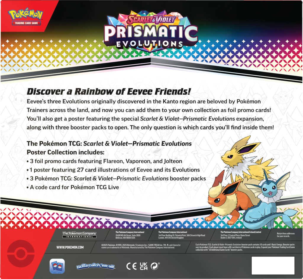 Pokémon TCG: Scarlet & Violet - Prismatic Evolutions - Poster Collection