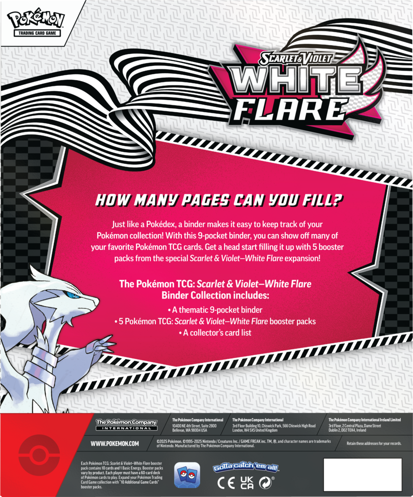 Pokémon TCG: Scarlet & Violet - White Flare - Binder Collection - Reshiram
