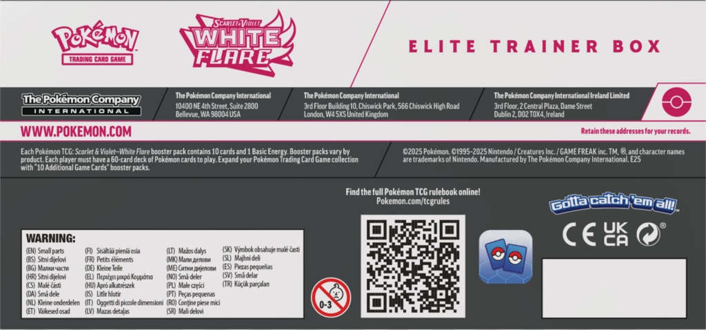 Pokémon TCG: Scarlet & Violet - White Flare - Elite Trainer Box - Reshiram