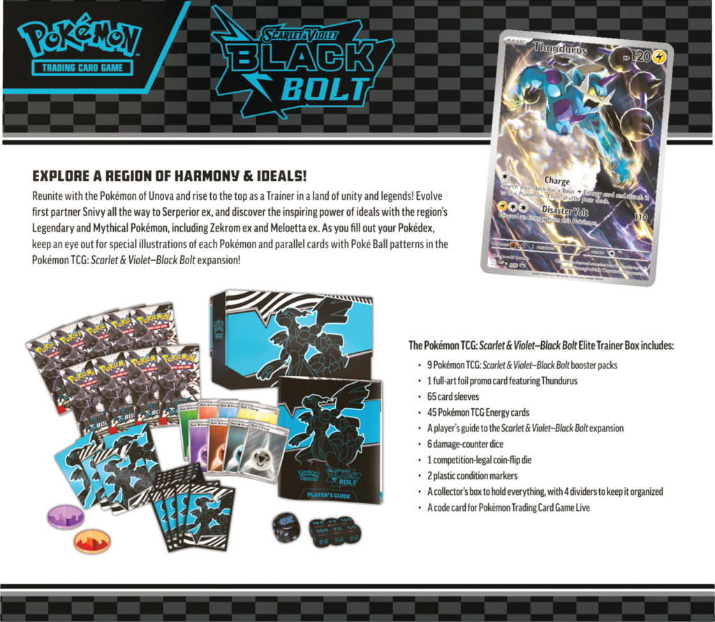 Pokémon TCG: Scarlet & Violet - Black Bolt - Elite Trainer Box - Zekrom
