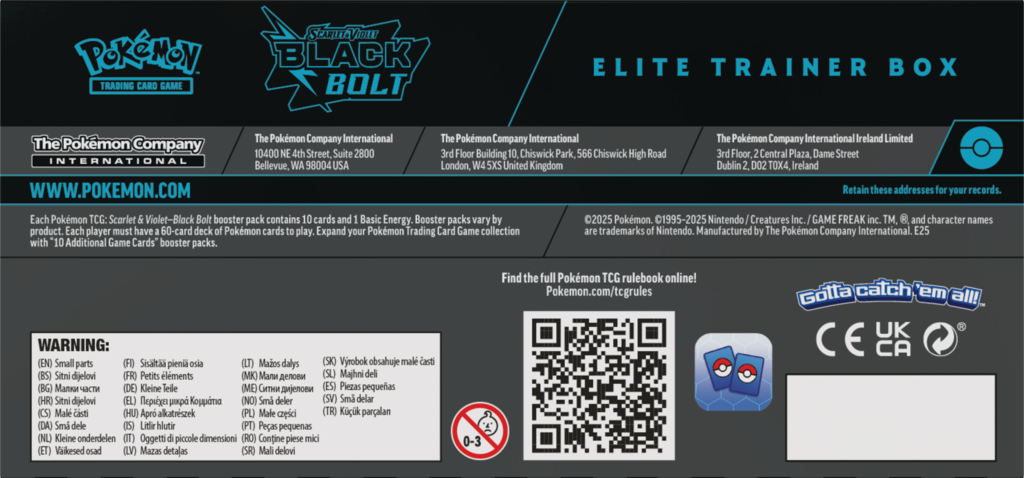 Pokémon TCG: Scarlet & Violet - Black Bolt - Elite Trainer Box - Zekrom