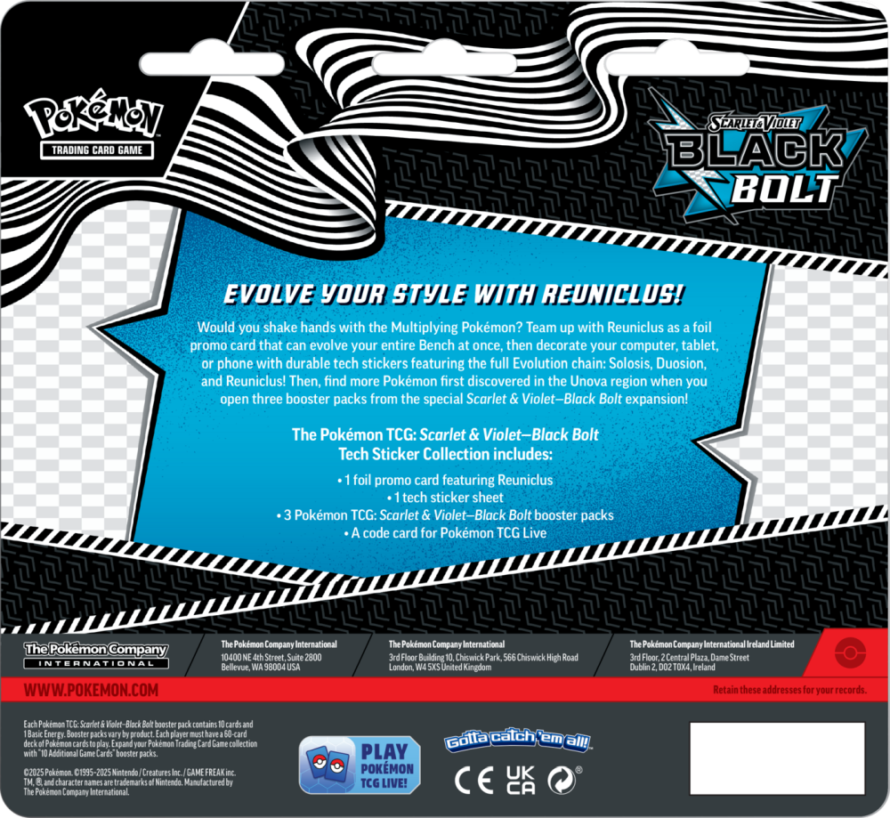 Pokémon TCG: Scarlet & Violet - Black Bolt - Tech Sticker - Reuniclus