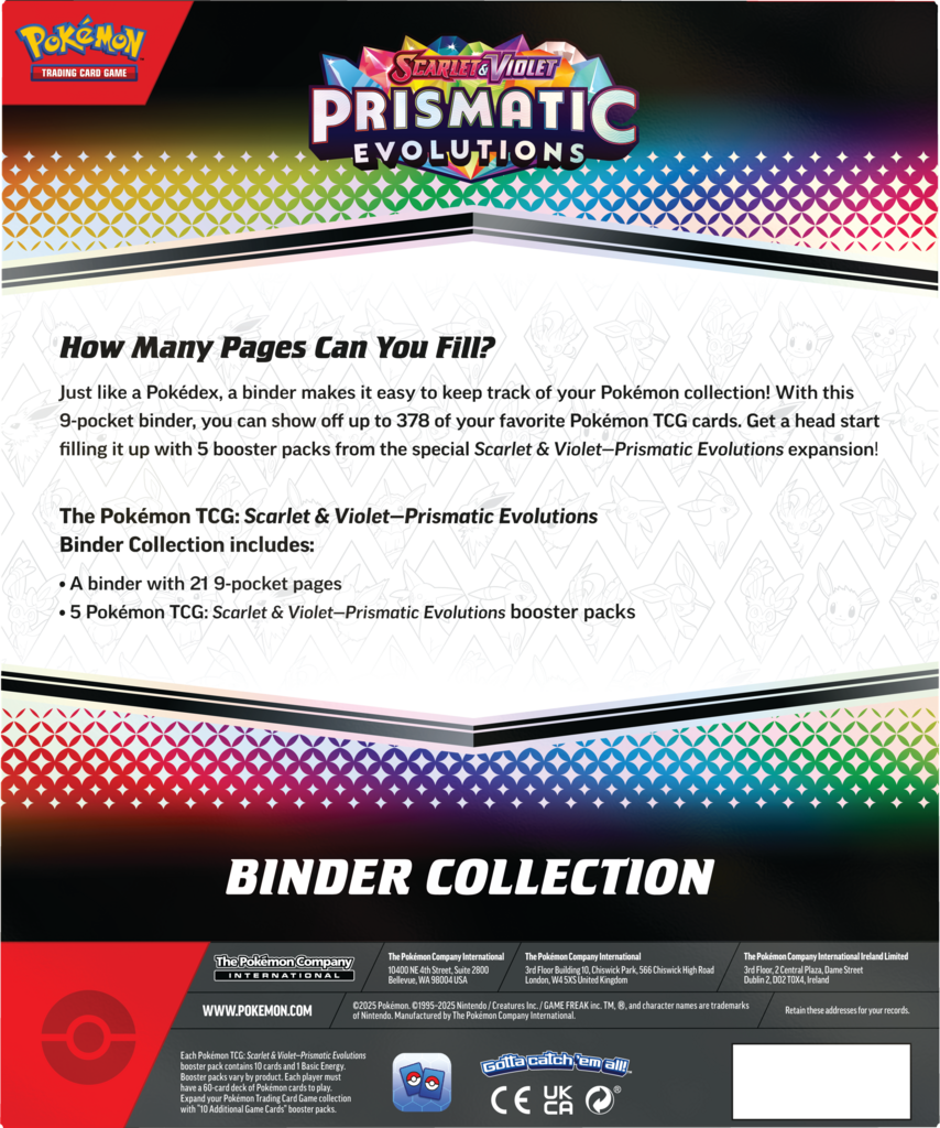 Pokémon TCG: Scarlet & Violet - Prismatic Evolutions - Binder Collection