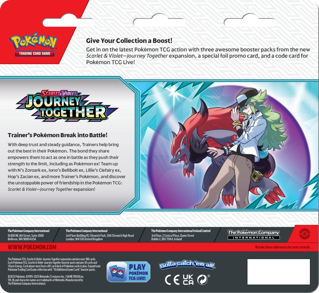 Pokémon TCG: Scarlet & Violet - Journey Together - 3-Pack Blister