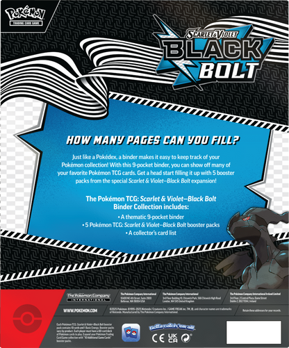 Pokémon TCG: Scarlet & Violet - Black Bolt - Binder Collection - Zekrom