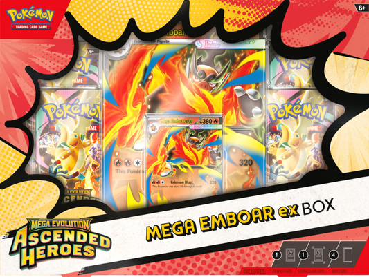 Pokemon TCG: Mega Evolution - Ascended Heroes - Mega Emboar ex Box