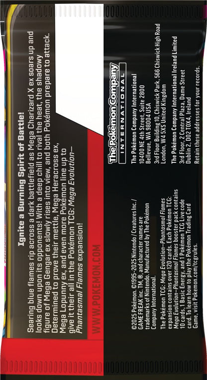 Pokémon TCG: Mega Evolution - Phantasmal Flames - Booster Pack