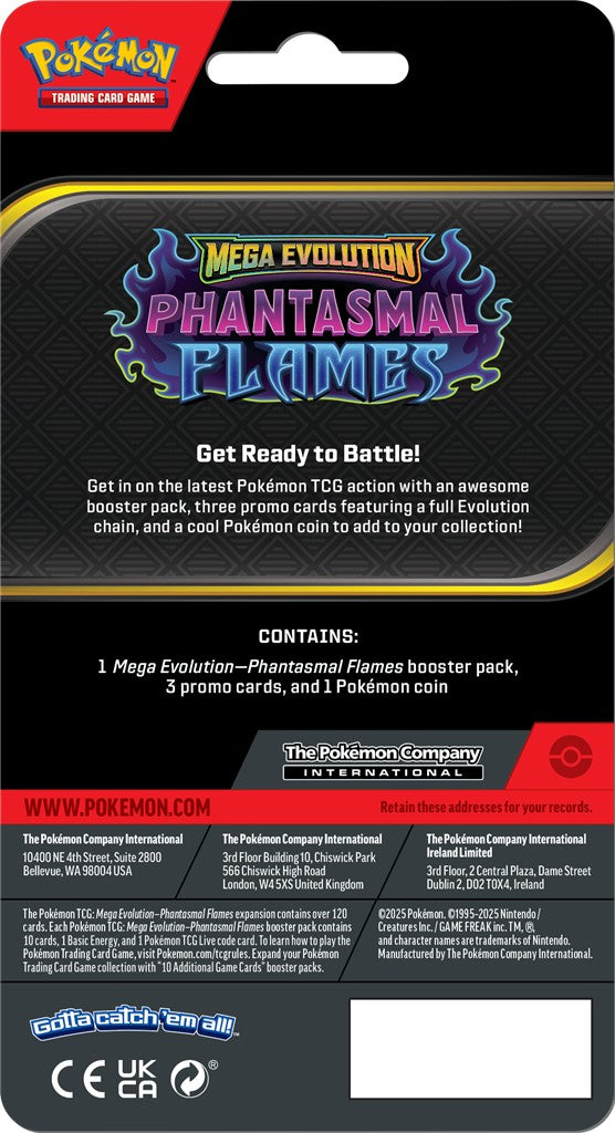 Pokémon TCG: Mega Evolution - Phantasmal Flames - Premium Checklane Blister - Blaziken/Hydrapple - 1 Losowy Blister