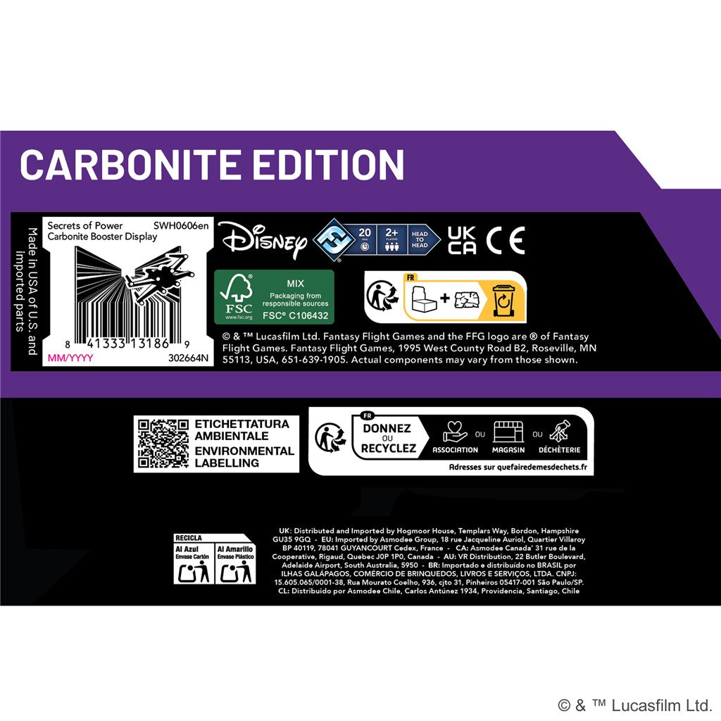 Star Wars: Unlimited Card Game - Secrets of Power - Carbonite Booster Box - PREORDER